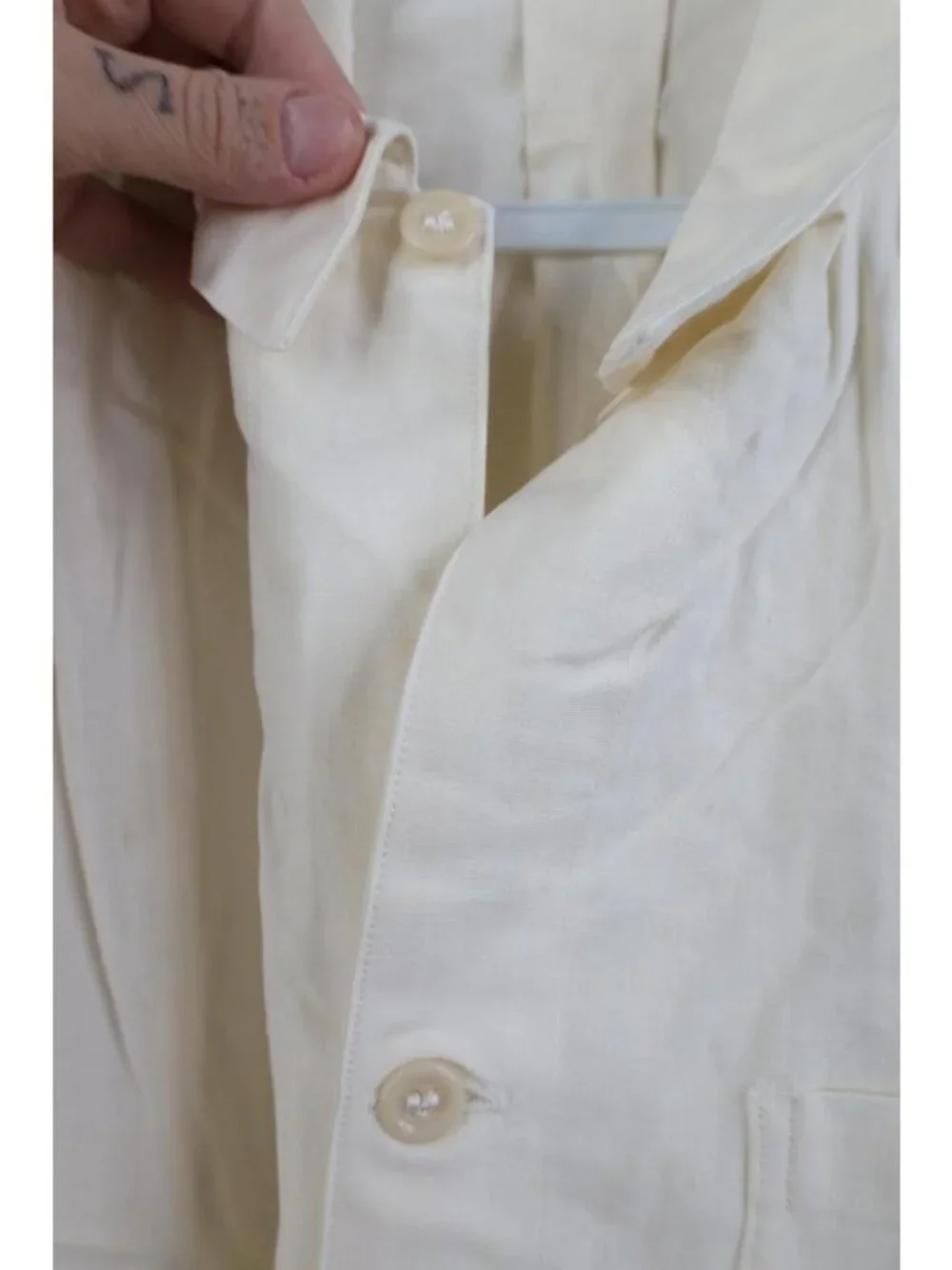 Deadstock Vintage 50s Unissued German Military Mens 36 Hospital Grandpa Shirt